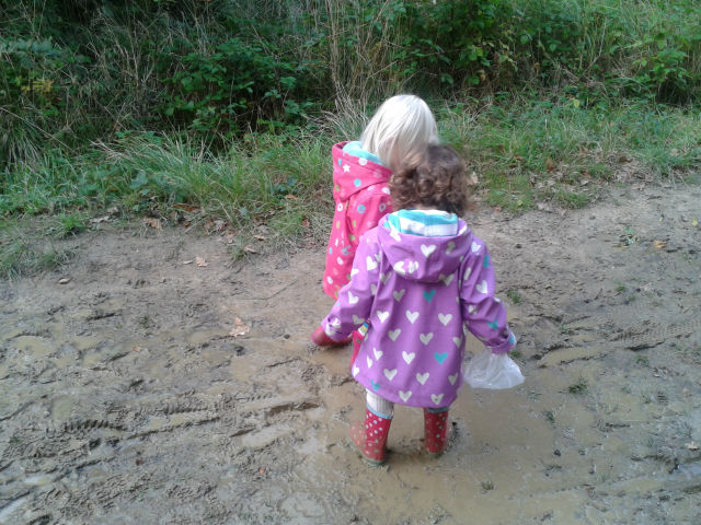 Muddy fun at Bourne Woods