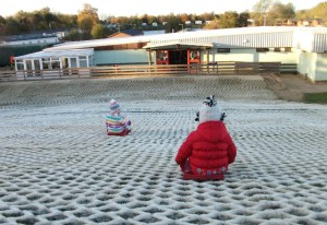 Toboggan fun at Tallington Lakes