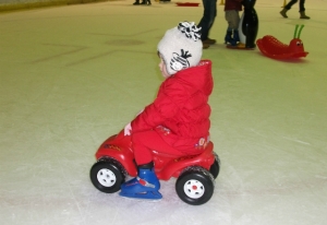 Ride-on car at Planet Ice