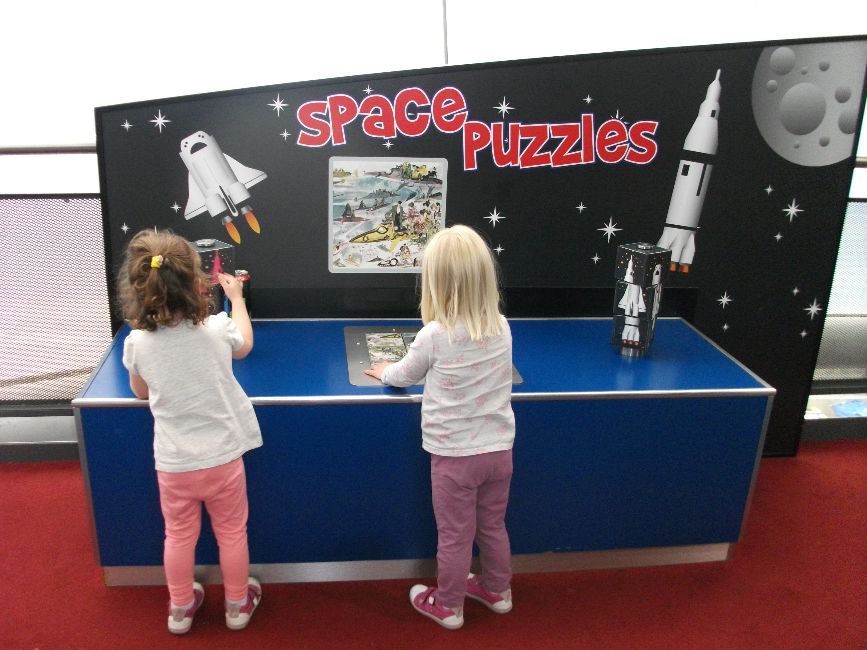 Puzzles for the kids to do at the Space Centre