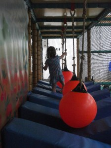 Swinging balls at Sacrewell Farm